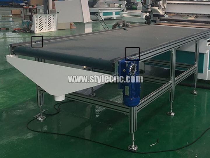 定制家具數控雕刻機自動傳送帶上料系統 定制家具數控雕刻機自動傳送帶上料系統