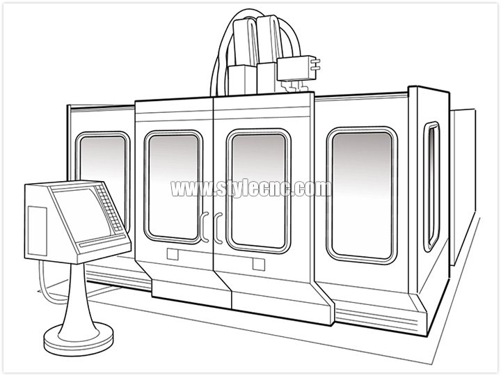 數控加工中心內部全封閉