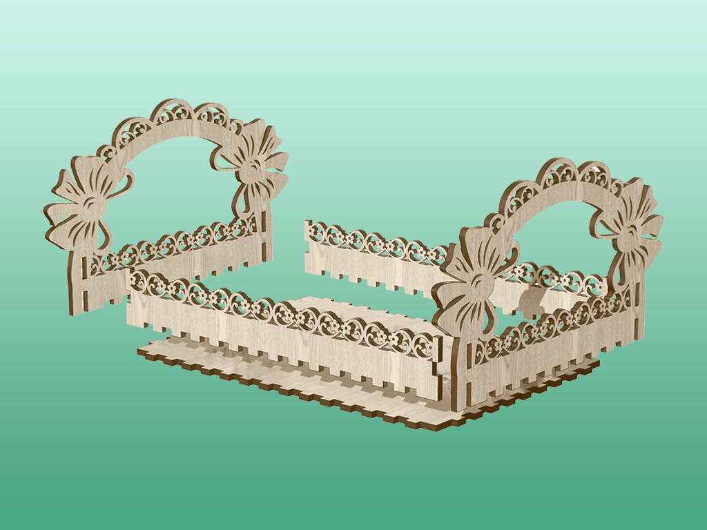 CO2 激光切割膠合板嬰兒床