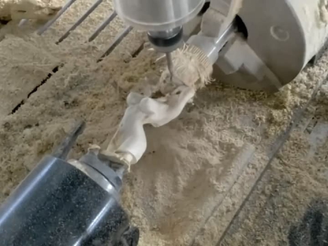 小型數控雕刻機，帶旋轉軸，用于3D加工