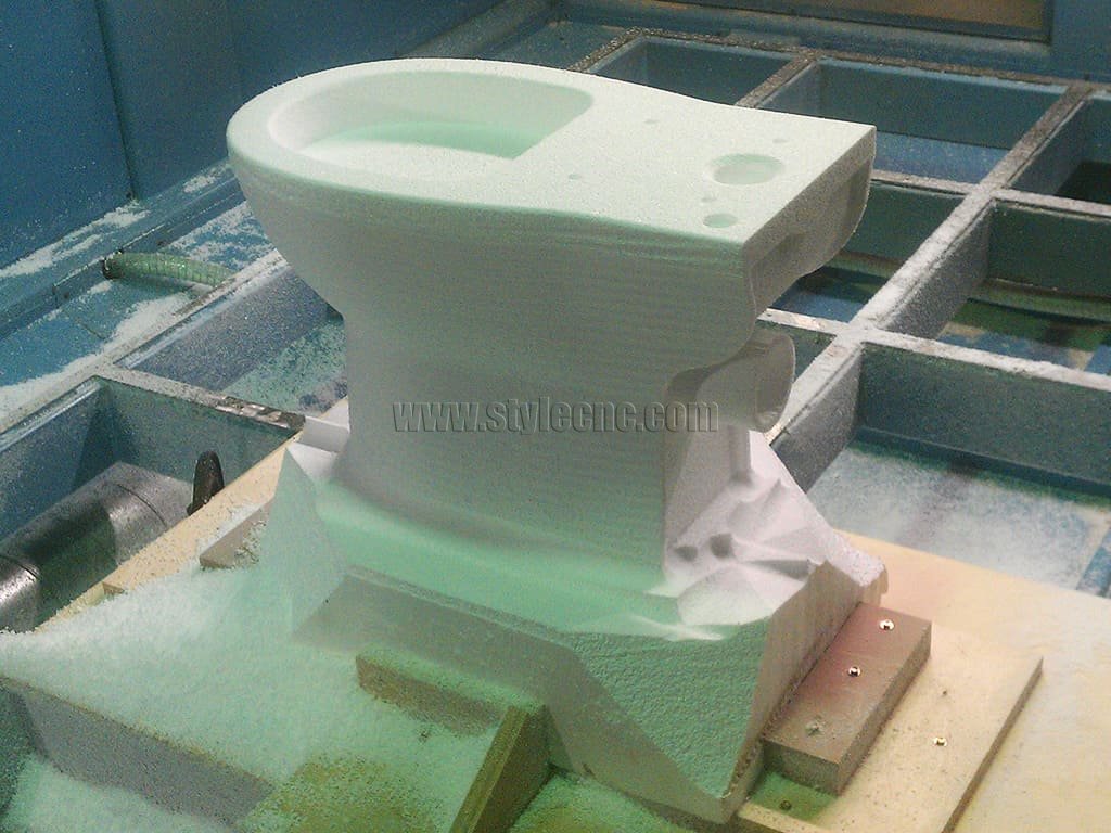 五軸數控機床3D廁所原型