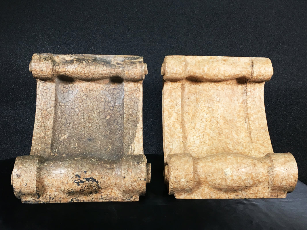 激光清洗歷史石器上的氧化層