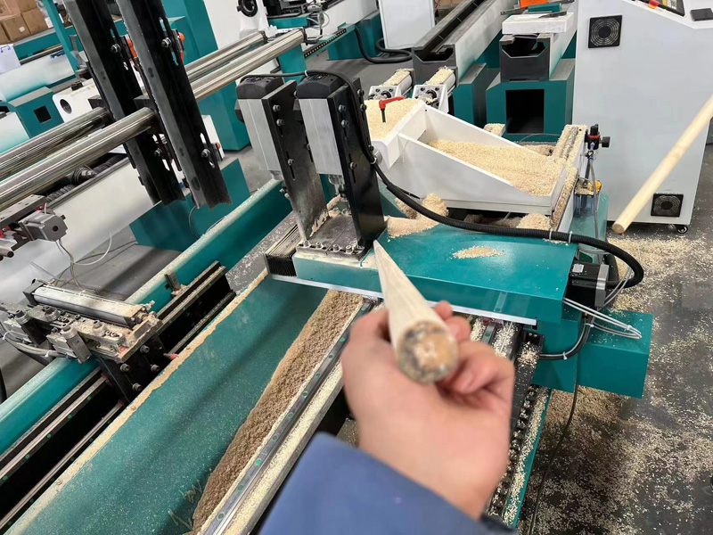 自動數控車床車削木質臺球桿項目