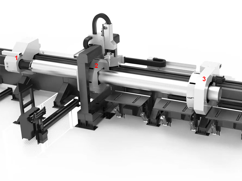 智能三卡盤零尾料切割 智能三卡盤零尾料切割