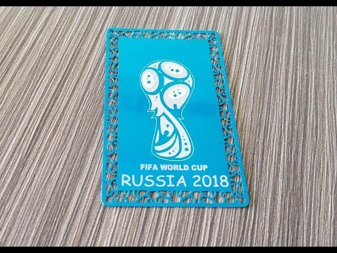 2018 年 FIFA 世界杯徽標(biāo)光纖激光雕刻機(jī)