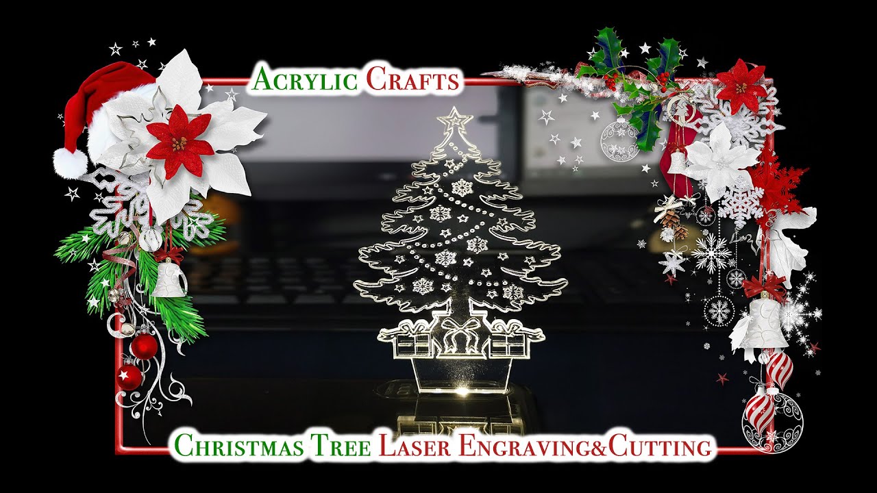 激光雕刻切割3D亞克力圣誕樹
