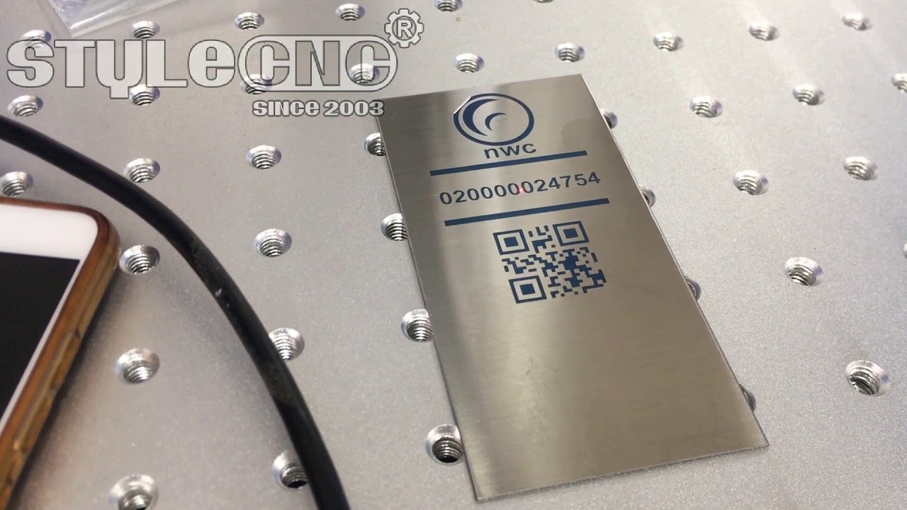 不同材料上的二維碼激光打標項目