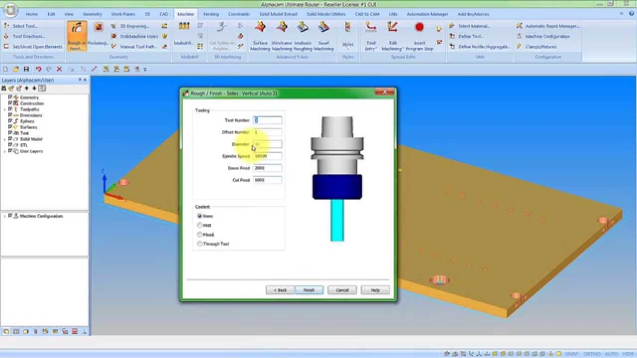 用于數控雕刻機的 Alphacam Router 2016 用于數控雕刻機的 Alphacam Router 2016