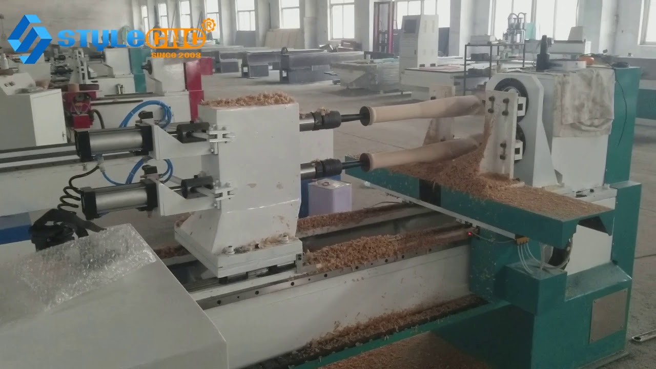 雙主軸數控車床用于制作木制臺球桿 雙主軸數控車床用于制作木制臺球桿