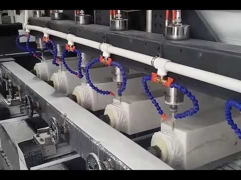 多頭3D數控大理石柱雕刻機